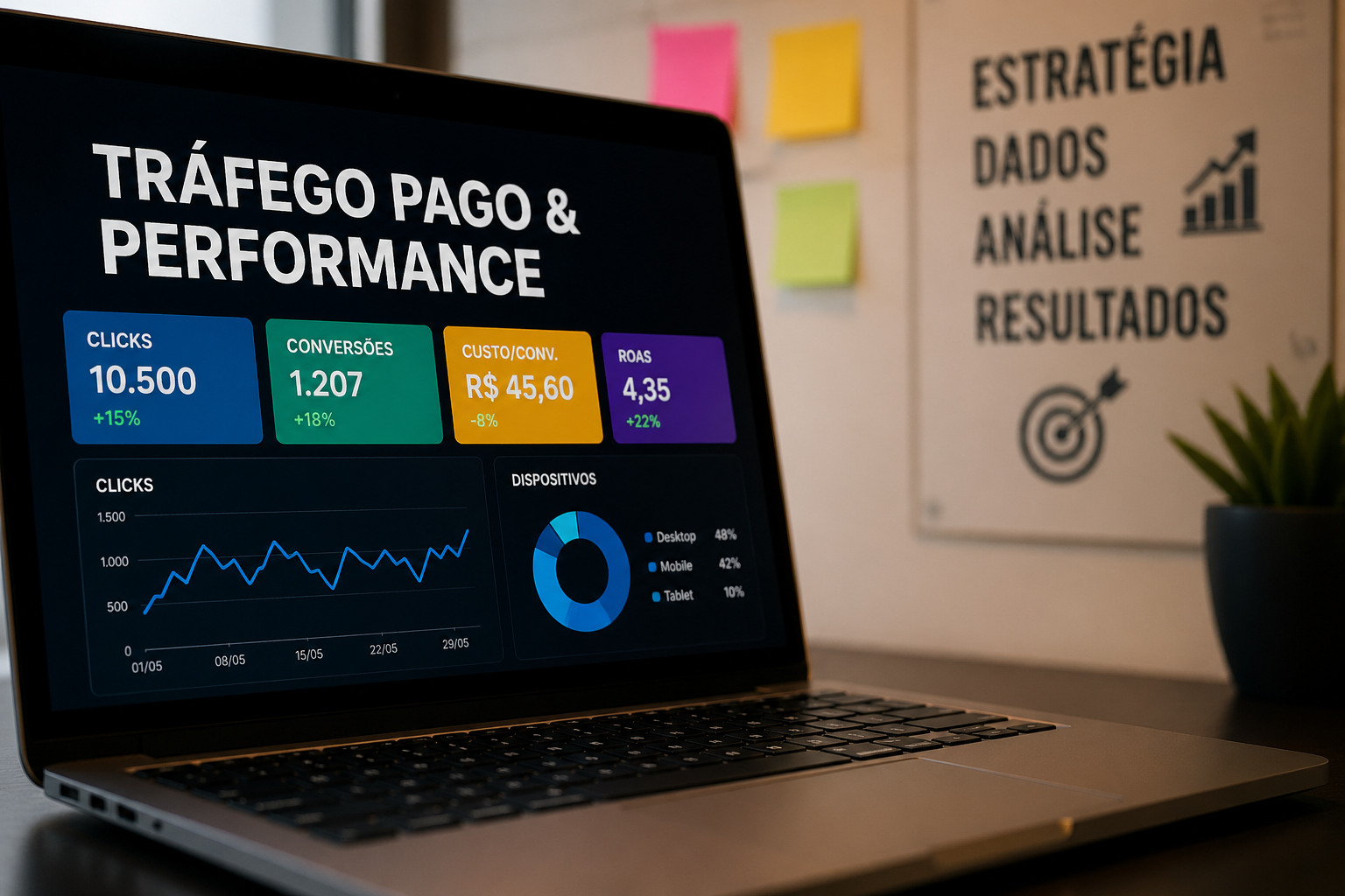Gestão de tráfego pago Google Ads e Meta Ads